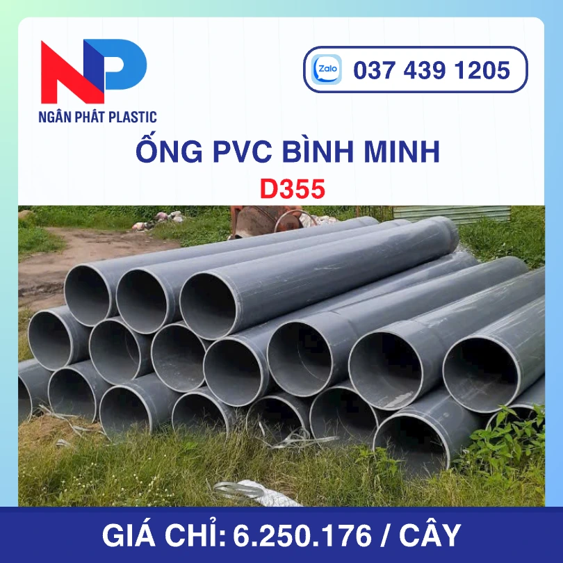 Ống Nhựa uPVC D355 Bình Minh